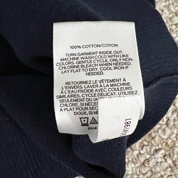 Express Navy V-Neck Sweater with Gray Accents - XL - Picture 5 of 7